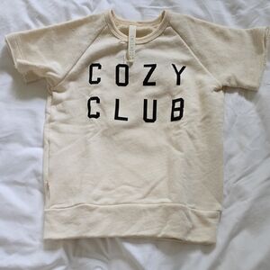 Cozy Club Kids Cream Short Sleeve Tee
